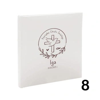 Album dziecięcy na chrzest, urodziny, metryczka do wyboru, wklejany, 30 kremowych stron, personalizowany, 12 wzorów